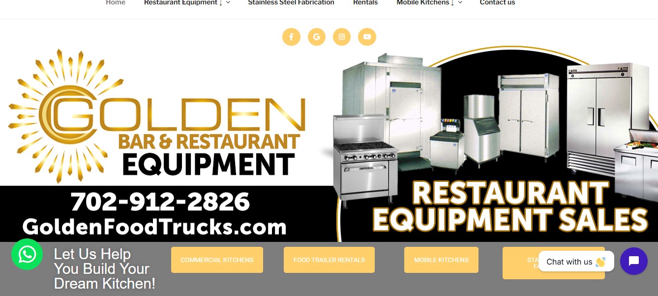 Golden Bar & Restaurant Equipment (New, Used, Rentals)